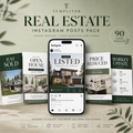 Real Estate Instagram Posts Pack - 90 Canva Templates